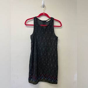 Urban Outfitters Staring at Stars Black Ikat Boho Tribal Shift Mini Dress Sz S